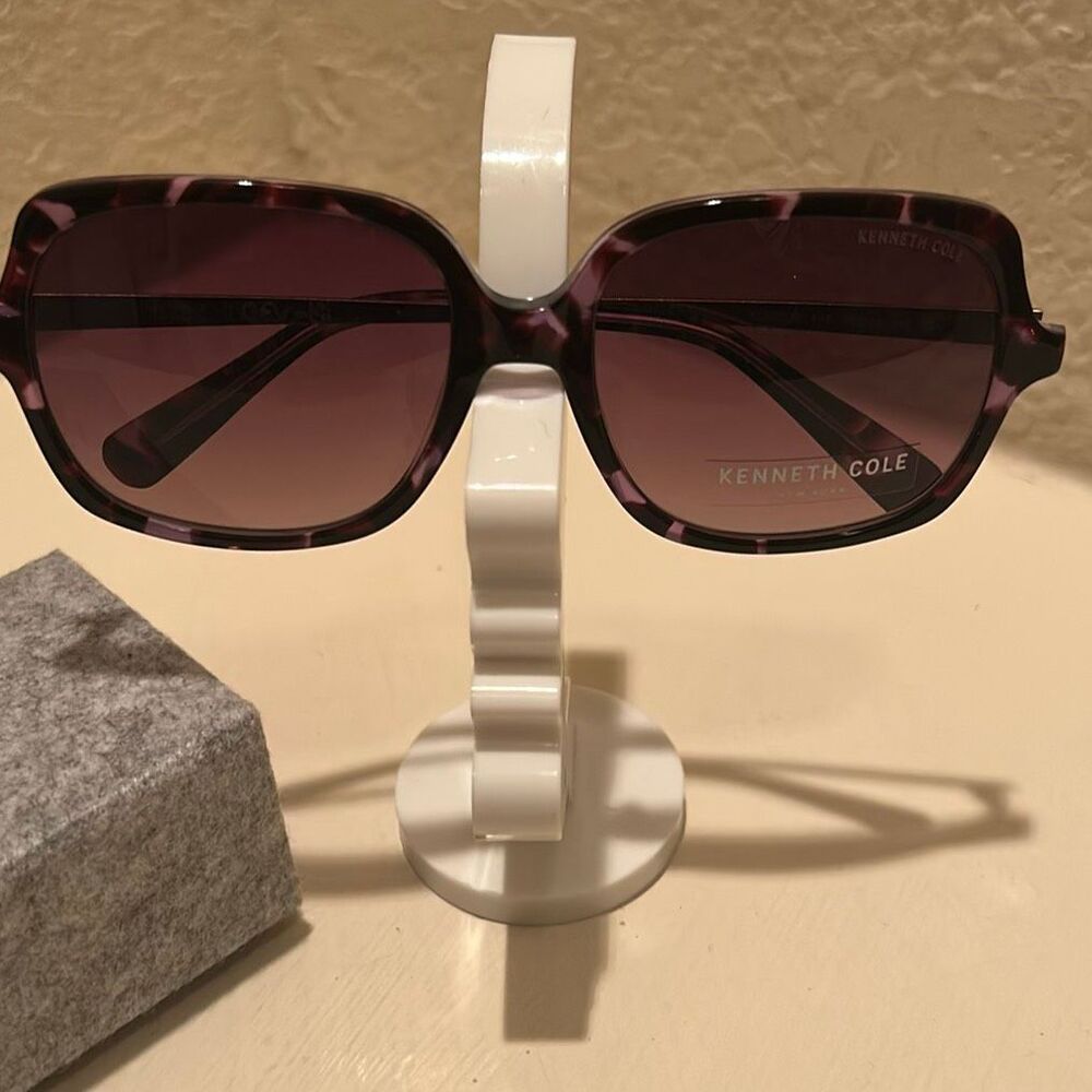 Kenneth Cole New York Oversized Sunglasses Purple Tortoiseshell Pattern KC00009 - Picture 4 of 12